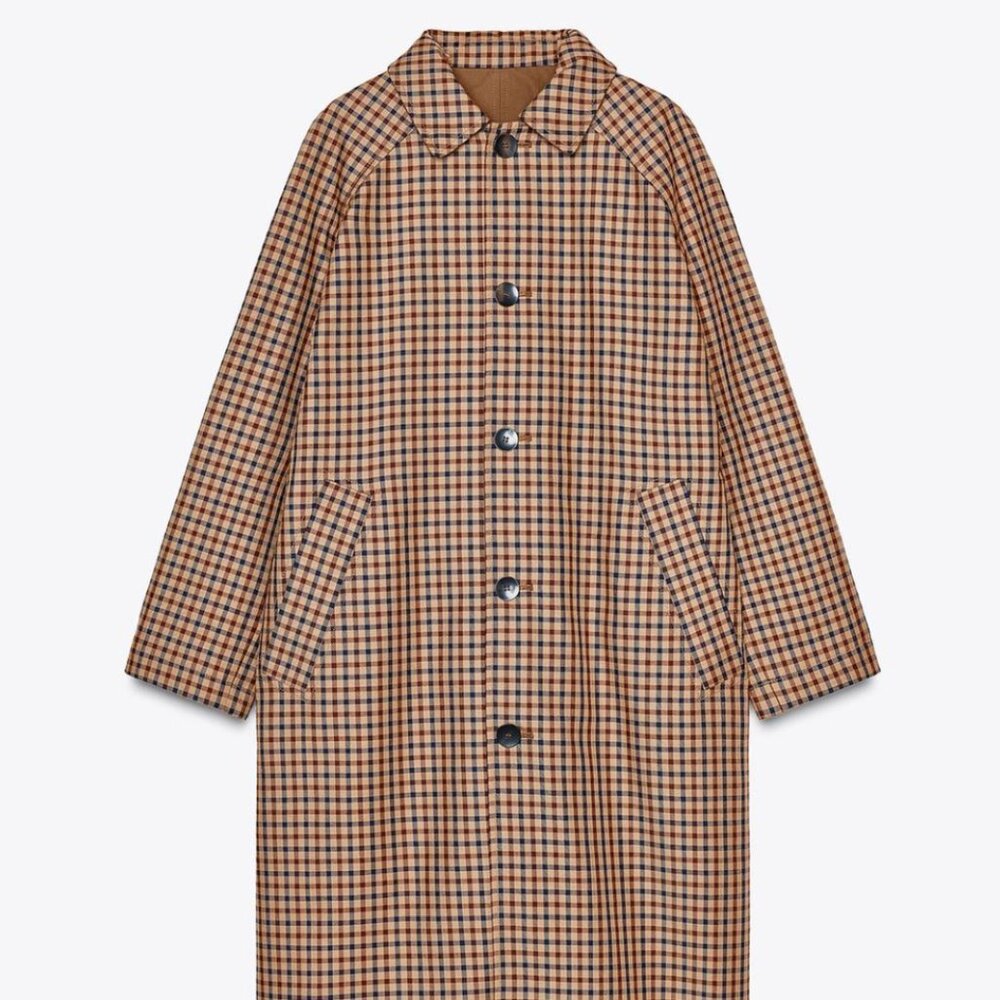 NWT XS Zara Reversible Trench Coat ZW Collection